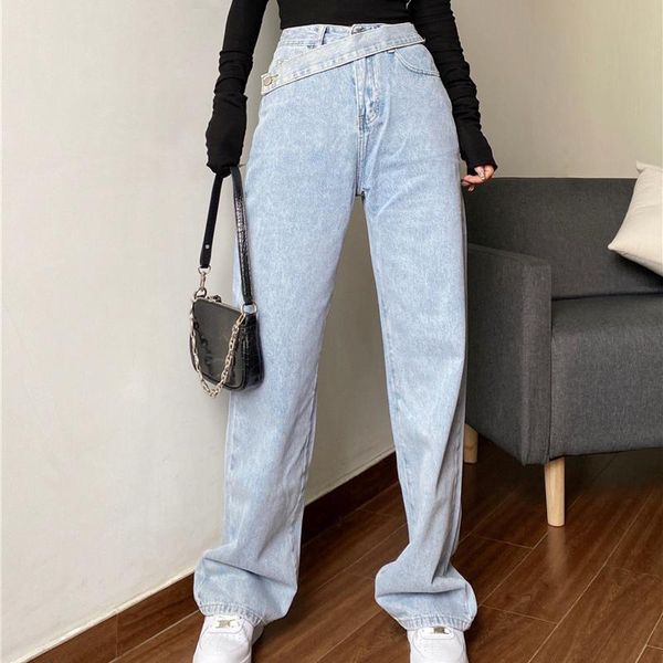 women's jeans femme y2k baggy woman high waist 2021 wide leg winter mom denim vintage large streetwear plus size kawaii aesthetic pants, Blue
women's jeans femme y2k baggy woman high waist 2021 wide leg winter mom denim vintage large streetwear plus size kawaii aesthetic pants, Blue