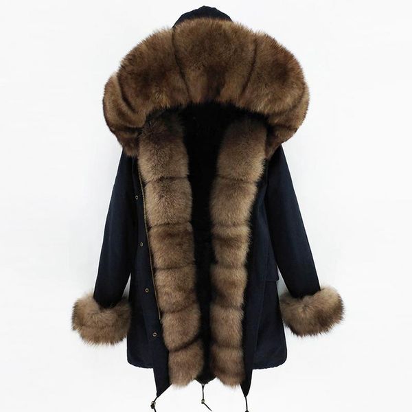 women's fur & faux 2021 winter parka women long jacket real coat large collar detachable hooded style sleeve, Black
women's fur & faux 2021 winter parka women long jacket real coat large collar detachable hooded style sleeve, Black