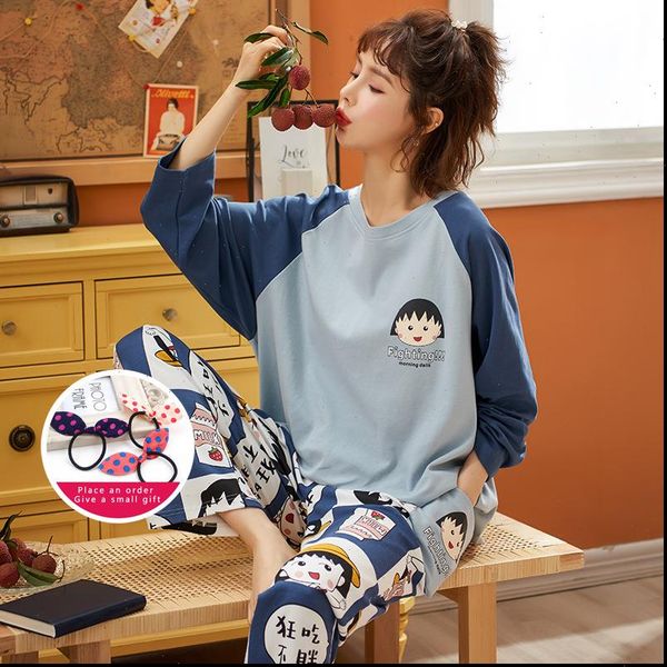 chibi maruko cotton comfort women sleepwear winter long sleeve pullover pajamas blue stitching womens home clothes, Black;red
chibi maruko cotton comfort women sleepwear winter long sleeve pullover pajamas blue stitching womens home clothes, Black;red
