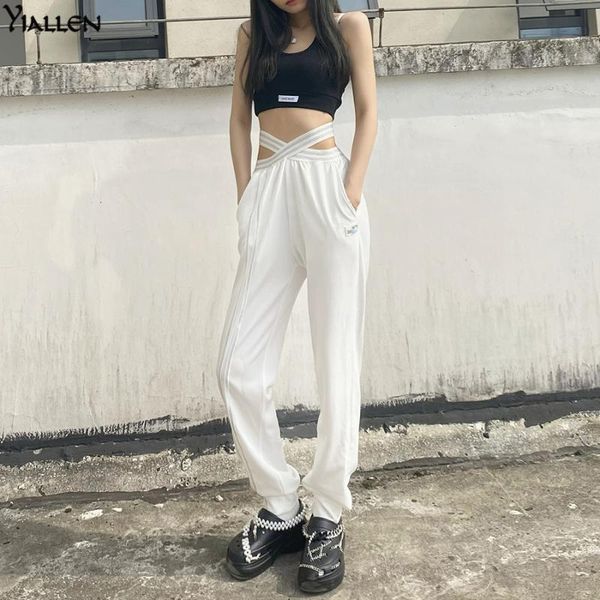 women's pants & capris yiallen summer sweatpants cross bandage high waist women cut out joggers patchwork loose casual mujer white trou, Black;white
women's pants & capris yiallen summer sweatpants cross bandage high waist women cut out joggers patchwork loose casual mujer white trou, Black;white