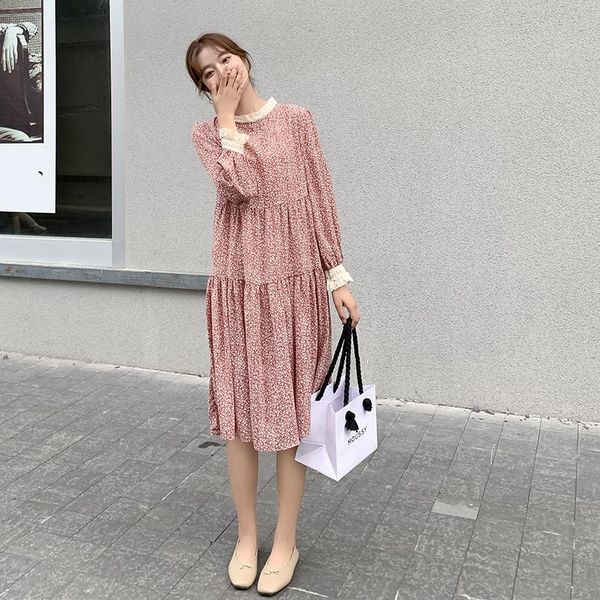 casual dresses kawaii chiffon for girls o neck long sleeves loose lace midi floral print dress women spring autumn female clothes 2021, Black;gray
casual dresses kawaii chiffon for girls o neck long sleeves loose lace midi floral print dress women spring autumn female clothes 2021, Black;gray