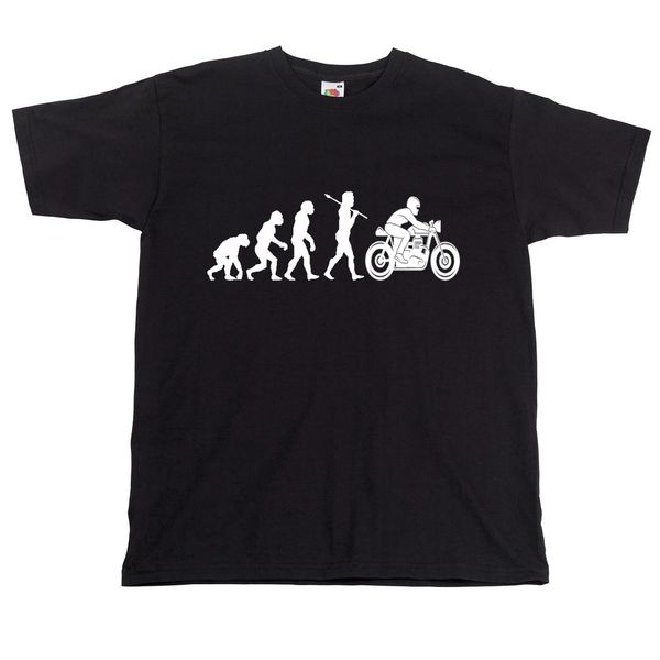 evolution to cafe racer t shirt triumph custom bike tshirt evolution of man tee, White;black
evolution to cafe racer t shirt triumph custom bike tshirt evolution of man tee, White;black