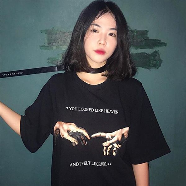 michaelangelo you looked like and mens t shirt women heaven i felt hell print summer short sleeve cappella sistina hiphop, White;black
michaelangelo you looked like and mens t shirt women heaven i felt hell print summer short sleeve cappella sistina hiphop, White;black
