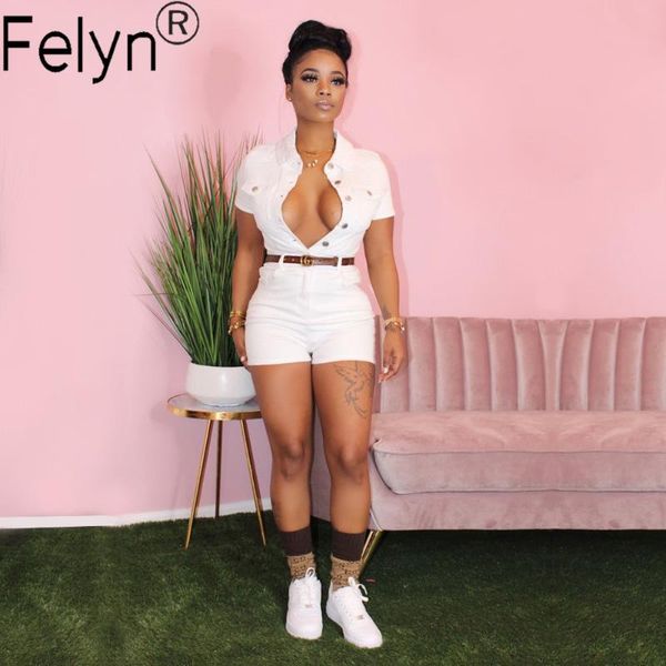 felyn 2021 quality fashion design denim playsuits solid elegant turn-down collar summer office lady bodycon rompers women's jumpsuits &, Black;white
felyn 2021 quality fashion design denim playsuits solid elegant turn-down collar summer office lady bodycon rompers women's jumpsuits &, Black;white