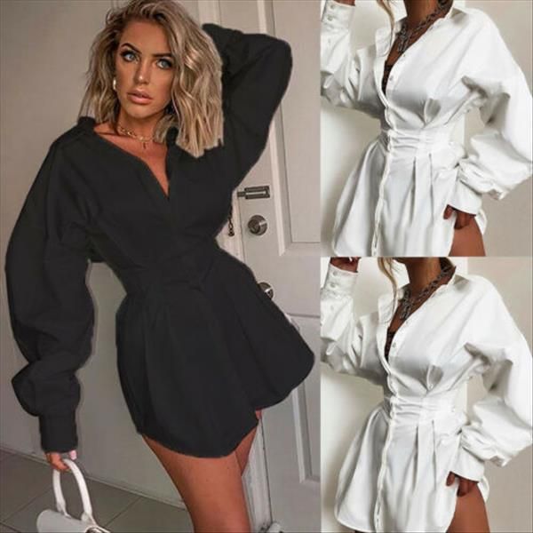 womens dress elegant casual long sleeve loose mini black white v neck party dresses s xl, Black;gray
womens dress elegant casual long sleeve loose mini black white v neck party dresses s xl, Black;gray