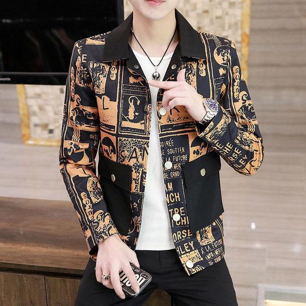 men's jackets jacket coat printing spring and autumn thin fashion all-match one-piece top, Black;brown
men's jackets jacket coat printing spring and autumn thin fashion all-match one-piece top, Black;brown