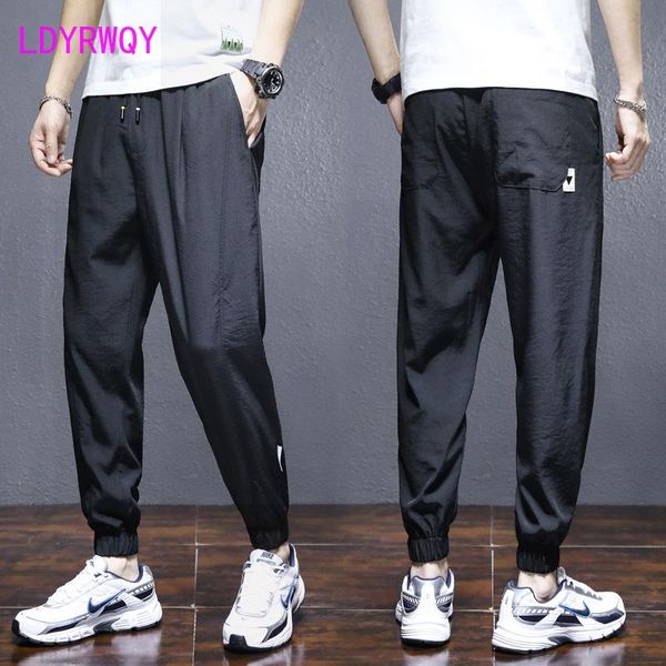 men's pants ldyrwqy 2021 spring and summer leisure loose-fitting light-weight breathable drawstring elastic waist trousers, Black
men's pants ldyrwqy 2021 spring and summer leisure loose-fitting light-weight breathable drawstring elastic waist trousers, Black