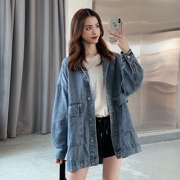 women's jackets fried street denim jacket autumn and winter 2021 korean style bfstyle loose long sleeve work clothes top, Black;brown
women's jackets fried street denim jacket autumn and winter 2021 korean style bfstyle loose long sleeve work clothes top, Black;brown