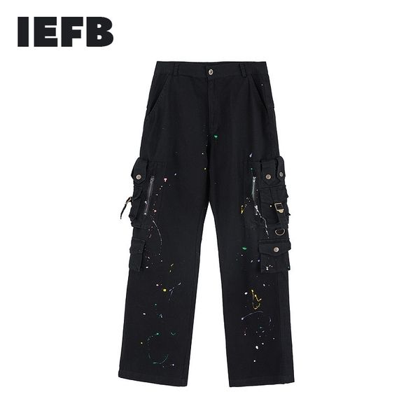 iefb high street ink splashing multi pocket casual pants men's trendy loose hip hop stitching overalls spring 9y5518 210524, Black
iefb high street ink splashing multi pocket casual pants men's trendy loose hip hop stitching overalls spring 9y5518 210524, Black