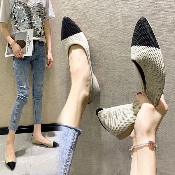 knitting shoes women slip on loafers flats 2021 autumn new female casual shoes pointed breathable loafers flats, Black
knitting shoes women slip on loafers flats 2021 autumn new female casual shoes pointed breathable loafers flats, Black