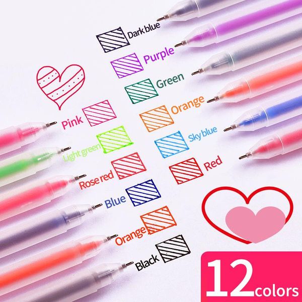 color frosted gel pen students to make notes with colored set water-based creative cute hand book mark ballpoint core pens
color frosted gel pen students to make notes with colored set water-based creative cute hand book mark ballpoint core pens