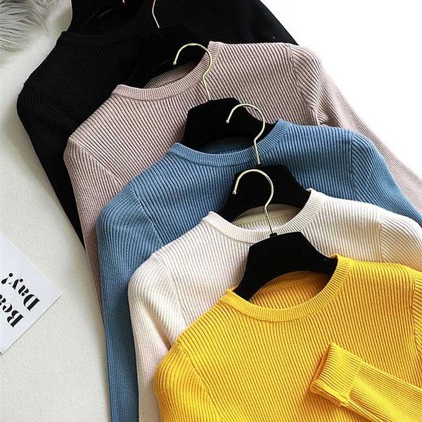 winter clothes knitted woman sweaters pullovers spring autumn basic women's jumper slim women's sweater pull long sleeve 211216, White;black
winter clothes knitted woman sweaters pullovers spring autumn basic women's jumper slim women's sweater pull long sleeve 211216, White;black