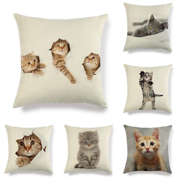 cushion/decorative pillow 3d cute cats pattern linen pillowcase cushion cover throw covers home textiles living room decorative 45*45cm/pc
cushion/decorative pillow 3d cute cats pattern linen pillowcase cushion cover throw covers home textiles living room decorative 45*45cm/pc