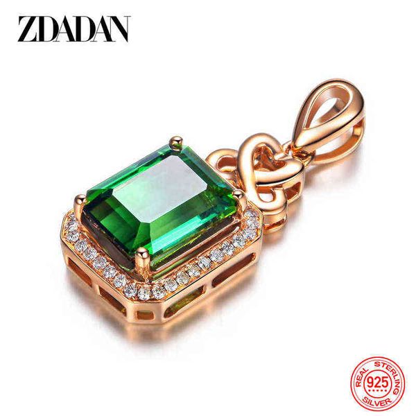 zdadan 925 sterling silver square emerald pendant necklace ladies fashion wedding jewelry gift
zdadan 925 sterling silver square emerald pendant necklace ladies fashion wedding jewelry gift