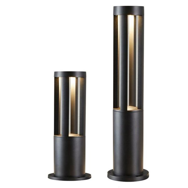 lawn lamps beiaidi 40/60cm ip54 outdoor garden pillar post bollard light aluminum metal rainproof modern landscape column lamp