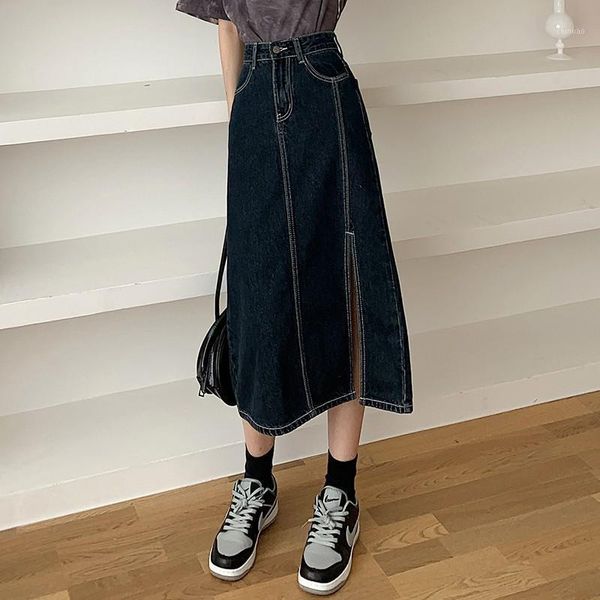 skirts guuzyuviz high waist maxi skirt denim simple split long jean for ladies plus size a line korean casual jupe femme summer, Black
skirts guuzyuviz high waist maxi skirt denim simple split long jean for ladies plus size a line korean casual jupe femme summer, Black