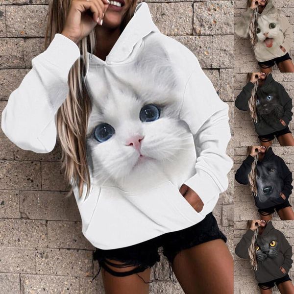 women's blouses & shirts women 3d animal print hoodies autumn oversized cute dog cat face hooded sweatshirt female blouse long sleeve p, White
women's blouses & shirts women 3d animal print hoodies autumn oversized cute dog cat face hooded sweatshirt female blouse long sleeve p, White