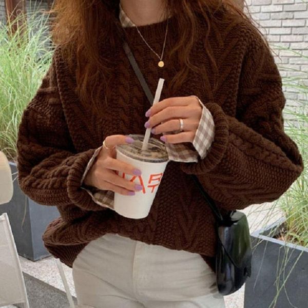 women's sweaters 2021 autumn winter thickening oversized sweater women long sleeve casual loose pullovers female cashmere solid knitted, White;black
women's sweaters 2021 autumn winter thickening oversized sweater women long sleeve casual loose pullovers female cashmere solid knitted, White;black