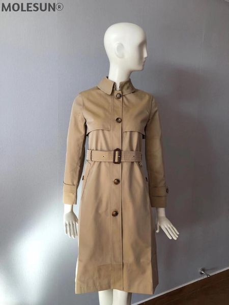 women's trench coats spring and autumn 2021 brown khaki in the long british fashion coat, Tan;black
women's trench coats spring and autumn 2021 brown khaki in the long british fashion coat, Tan;black