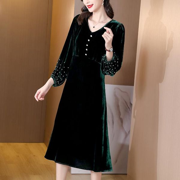 casual dresses autumn women velvet thick warm elegant midi dress 2021 bodcon party vestidos winter korean vintage office lady, Black;gray
casual dresses autumn women velvet thick warm elegant midi dress 2021 bodcon party vestidos winter korean vintage office lady, Black;gray