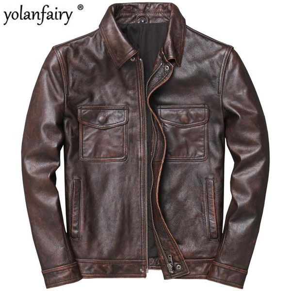 men's leather & faux genuine cow jacket men spring autumn cowhide coat vintage motorcycle short chaqueta cuero hombre t-1790, Black
men's leather & faux genuine cow jacket men spring autumn cowhide coat vintage motorcycle short chaqueta cuero hombre t-1790, Black