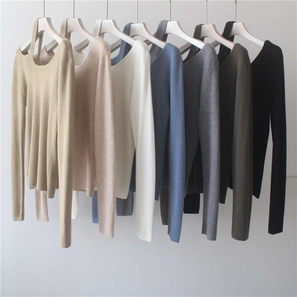 autumn and winter wool blended single belt exposed clavicle sweater long sleeve soft waxy bottoming blouse women, White;black
autumn and winter wool blended single belt exposed clavicle sweater long sleeve soft waxy bottoming blouse women, White;black