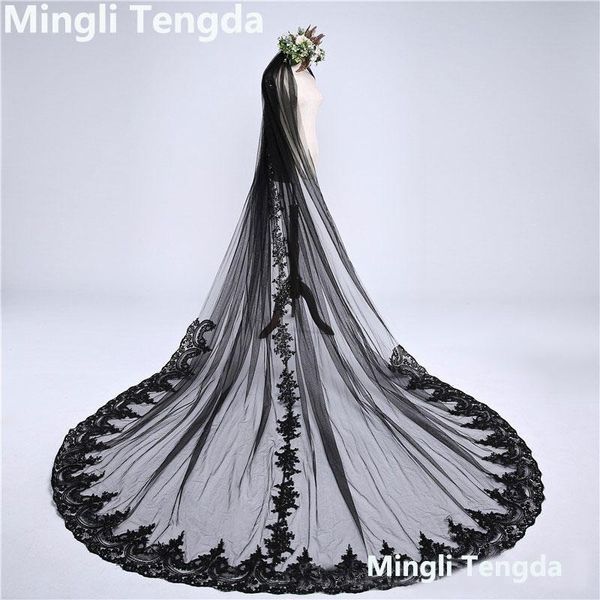 bridal veils one layer 3 m long wedding veil black lace with comb velos de novia sequins edge cathedral mingli tengda
bridal veils one layer 3 m long wedding veil black lace with comb velos de novia sequins edge cathedral mingli tengda