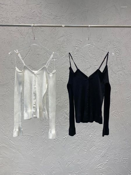 women's knits & tees 2021 ladies fashion long-sleeved casual suspender v-neck knitted 0112, White
women's knits & tees 2021 ladies fashion long-sleeved casual suspender v-neck knitted 0112, White
