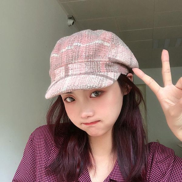 berets wool women beret autumn winter octagonal cap hats stylish artist painter sboy caps black grey lattice, Blue;gray
berets wool women beret autumn winter octagonal cap hats stylish artist painter sboy caps black grey lattice, Blue;gray