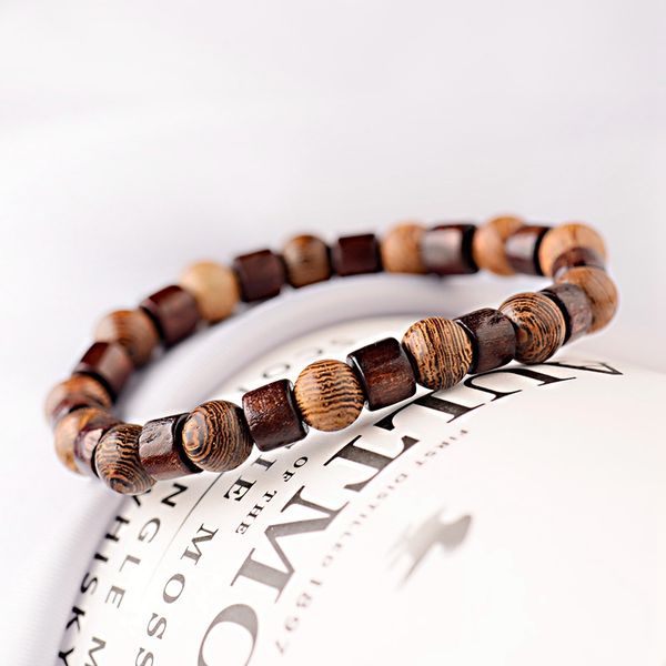 ethnic 8mm cylinder&round yoga meditation wood beaded bracelet handmade charm tibetan buddha elastic bracelet men jewelry, Black
ethnic 8mm cylinder&round yoga meditation wood beaded bracelet handmade charm tibetan buddha elastic bracelet men jewelry, Black