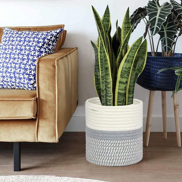 storage baskets 1pc cotton rope woven rattan basket plant flower pot laundry bag clothes toy organizer home decoration
storage baskets 1pc cotton rope woven rattan basket plant flower pot laundry bag clothes toy organizer home decoration