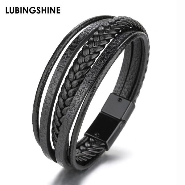 trendy pu leather bracelets men alloy metal multilayer braided rope for male female bracelet jewelry party gift link, chain, Black
trendy pu leather bracelets men alloy metal multilayer braided rope for male female bracelet jewelry party gift link, chain, Black