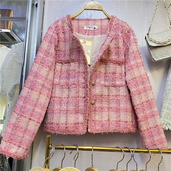 women's jackets french style small fragrance tweed jacket women o-neck single breasted weave outerwear, Black;brown
women's jackets french style small fragrance tweed jacket women o-neck single breasted weave outerwear, Black;brown