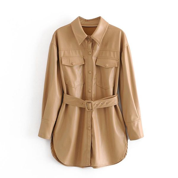 women's jackets jacket temperament casual belt leather mujer chaqueta windbreaker women chaketas de korean coats, Black;brown
women's jackets jacket temperament casual belt leather mujer chaqueta windbreaker women chaketas de korean coats, Black;brown