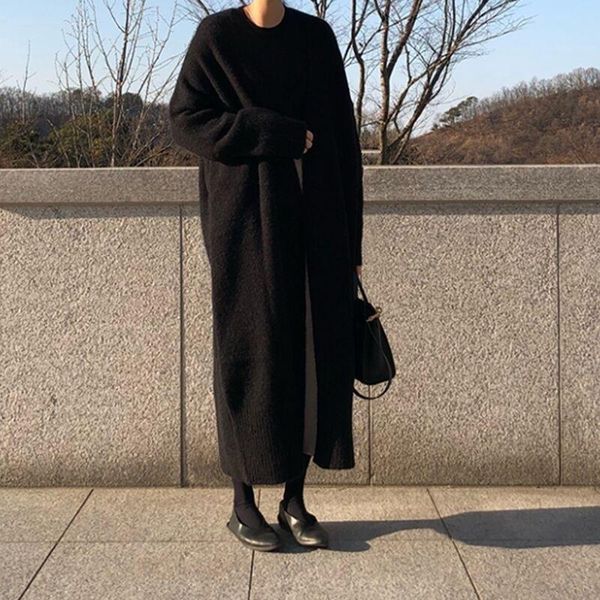women's wool & blends autumn and winter clothing idle style loose sweater net, Black
women's wool & blends autumn and winter clothing idle style loose sweater net, Black