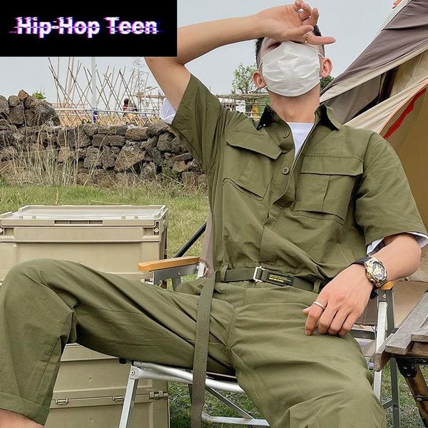 men's pants streetwear jumpsuit for men fashion 2021 male wide leg loose siamese trousers short sleeve solid korea comfort cargo overal, Black
men's pants streetwear jumpsuit for men fashion 2021 male wide leg loose siamese trousers short sleeve solid korea comfort cargo overal, Black
