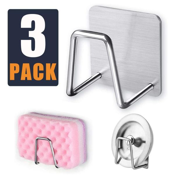kitchen storage & organization 3pcs stainless steel sponge holder drain drying rack self adhesive sink shelf accessories organizer gadgets
kitchen storage & organization 3pcs stainless steel sponge holder drain drying rack self adhesive sink shelf accessories organizer gadgets