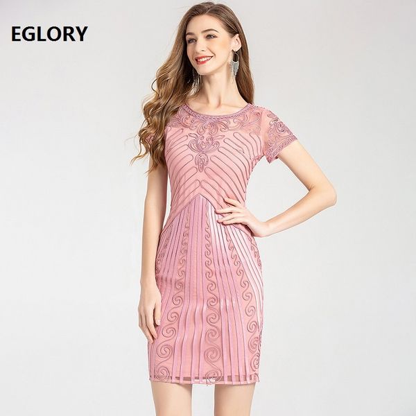 dresses summer bodycon women o-neck sheer mesh patchwork short sleeve red green pink embroidery, Black;gray
dresses summer bodycon women o-neck sheer mesh patchwork short sleeve red green pink embroidery, Black;gray