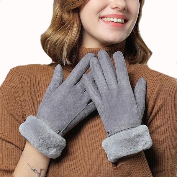 five fingers gloves simple buckle touch screen warm female winter suede double layer plus velvet thickening riding c56a, Blue;gray
five fingers gloves simple buckle touch screen warm female winter suede double layer plus velvet thickening riding c56a, Blue;gray