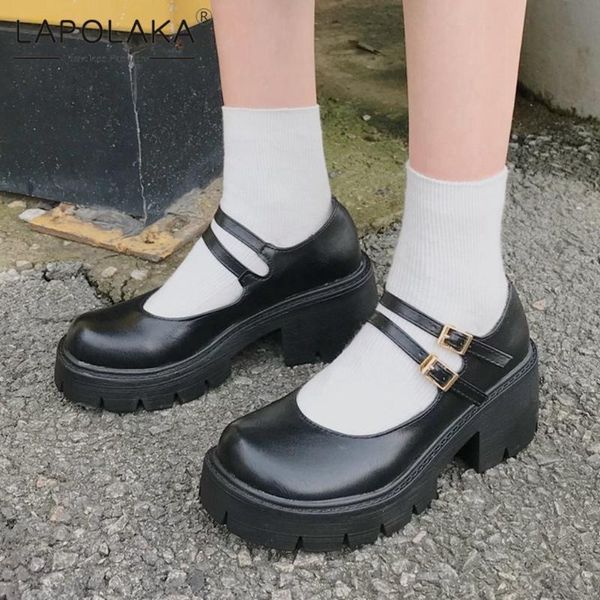 dress shoes lapolaka 2021 design sweet non-slip sole chunky heels mary janes pumps woman concise buckle strap lolita lady, Black
dress shoes lapolaka 2021 design sweet non-slip sole chunky heels mary janes pumps woman concise buckle strap lolita lady, Black