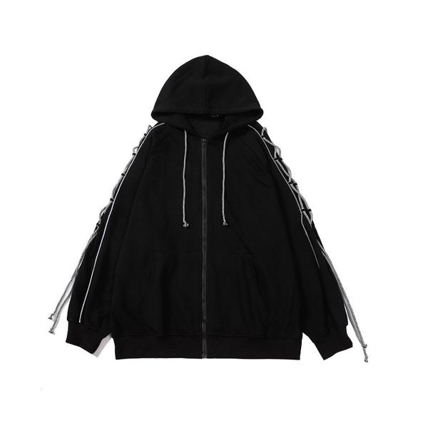 men's hoodies & sweatshirts european and american tide high street ribbon cardigan sweater male hip-hop loose bf wind casual couple hoo, Black
men's hoodies & sweatshirts european and american tide high street ribbon cardigan sweater male hip-hop loose bf wind casual couple hoo, Black