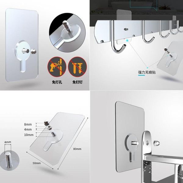 6pcs white strong adhesive seamless patch waterproof wall hanging durable transparent kitchen bathroom screw hook hanger hooks & rails
6pcs white strong adhesive seamless patch waterproof wall hanging durable transparent kitchen bathroom screw hook hanger hooks & rails