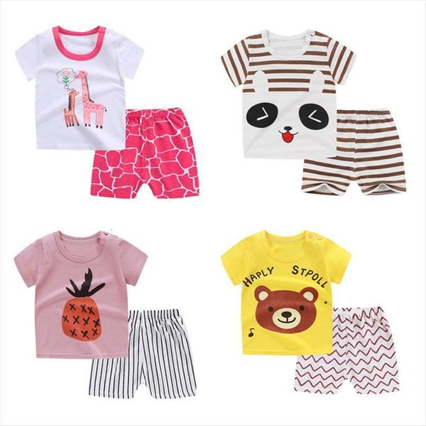 boys clothing sets summer baby suit set for cute casual clothes shorts kids, White