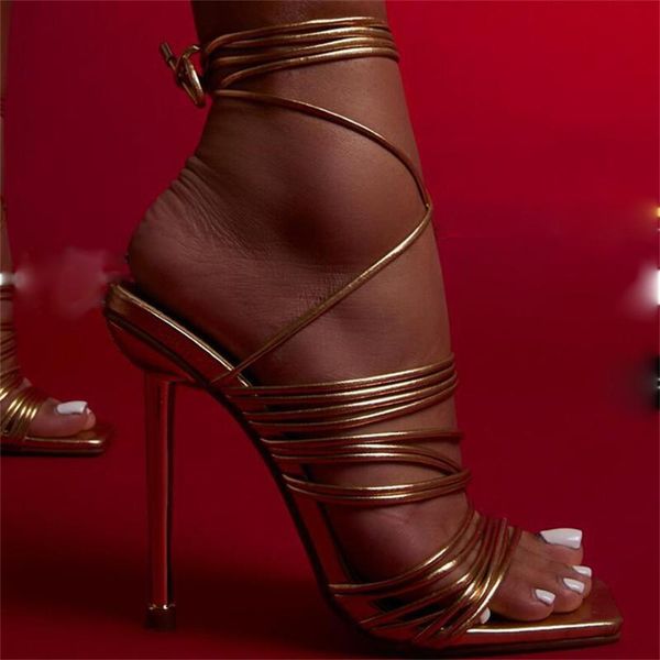 sandals ribetrini female golden luxury designer open toe gladiator women ankle strappy party wedding dress summer shoes, Black
sandals ribetrini female golden luxury designer open toe gladiator women ankle strappy party wedding dress summer shoes, Black