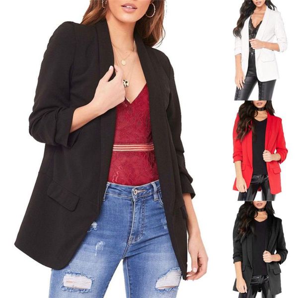 women's suits & blazers fashion women ol style long sleeve blazer elegant slim suit casual coat veste costume femme chaqueta femenina a, White;black
women's suits & blazers fashion women ol style long sleeve blazer elegant slim suit casual coat veste costume femme chaqueta femenina a, White;black