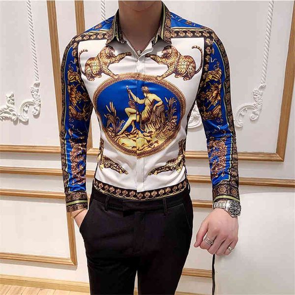men's casual shirts large size 6xl men fashion club clothing mens brand designer floral printing slim long-sleeved baroque party u, White;black
men's casual shirts large size 6xl men fashion club clothing mens brand designer floral printing slim long-sleeved baroque party u, White;black