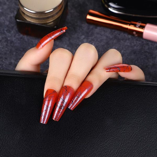 false nails 24pcs long/medium colorful detachable coffin artificial ballerina fake full cover press on nail tips decor, Red;gold
false nails 24pcs long/medium colorful detachable coffin artificial ballerina fake full cover press on nail tips decor, Red;gold