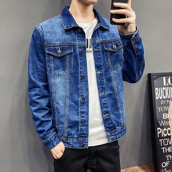 men's jackets men blue denim winter clothing simplicity lapel solid color loose all-match fashion streetwear trend casual slim fit, Black;brown
men's jackets men blue denim winter clothing simplicity lapel solid color loose all-match fashion streetwear trend casual slim fit, Black;brown