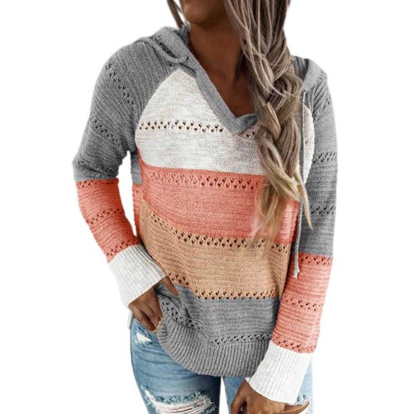 women's sweaters women casual rib knitted long sleeve loose fitting pullover hooded drawstring sweater, White;black
women's sweaters women casual rib knitted long sleeve loose fitting pullover hooded drawstring sweater, White;black