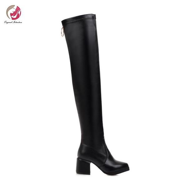 boots original intention elegant over the knee high woman pointed toe large square heels ring zip black sewing plus size
boots original intention elegant over the knee high woman pointed toe large square heels ring zip black sewing plus size